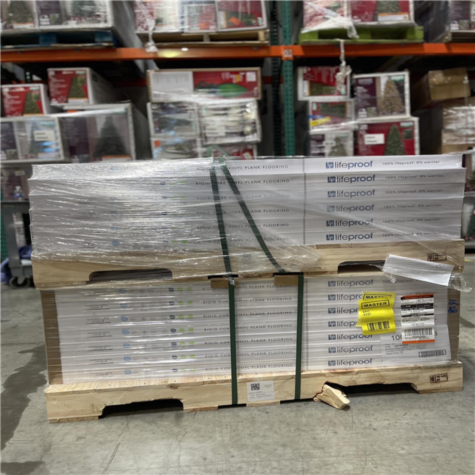 DALLAS LOCATION- NEW! Lifeproof Fresh Oak 6 MIL x 8.7 in. W x 48 in. L Click Lock Flooring (20.1 sqft/case) PALLET (50 cases/ units)