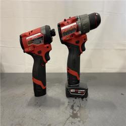 AS-IS - Milwaukee M12 FUEL 12-Volt Lithium-Ion Brushless Cordless Hammer Drill and Impact Driver Combo Kit