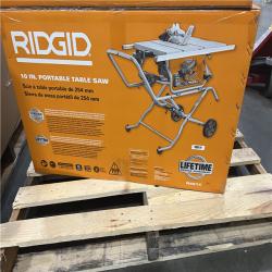 NEW- RIDGID 15 Amp 10 in. Portable Corded Pro Jobsite Table Saw with Stand