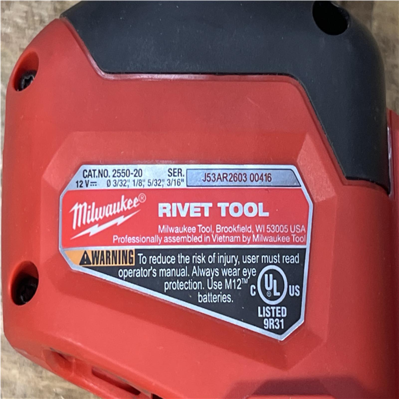 Houston Location AS-IS Milwaukee 12-Volt Lithium-Ion Cordless Rivet Tool (Tool-Only)