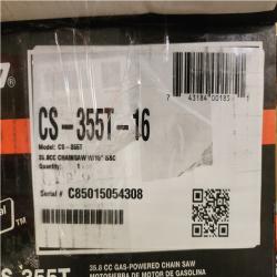 Phoenix LIKE NEW ECHO 16 in. 35.8 cc Gas 2-Stroke Top Handle Arborist Professional Grade Heavy Duty Chainsaw