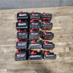HOUSTON LOCATION - AS-IS MILWAUKEE BATTERY PACK QTY - 15