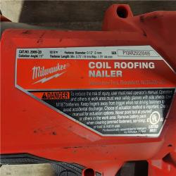 HOUSTON LOCATION - AS-IS Milwaukee M18 FUEL Coil Roofing Nailer (TOOL ONLY)