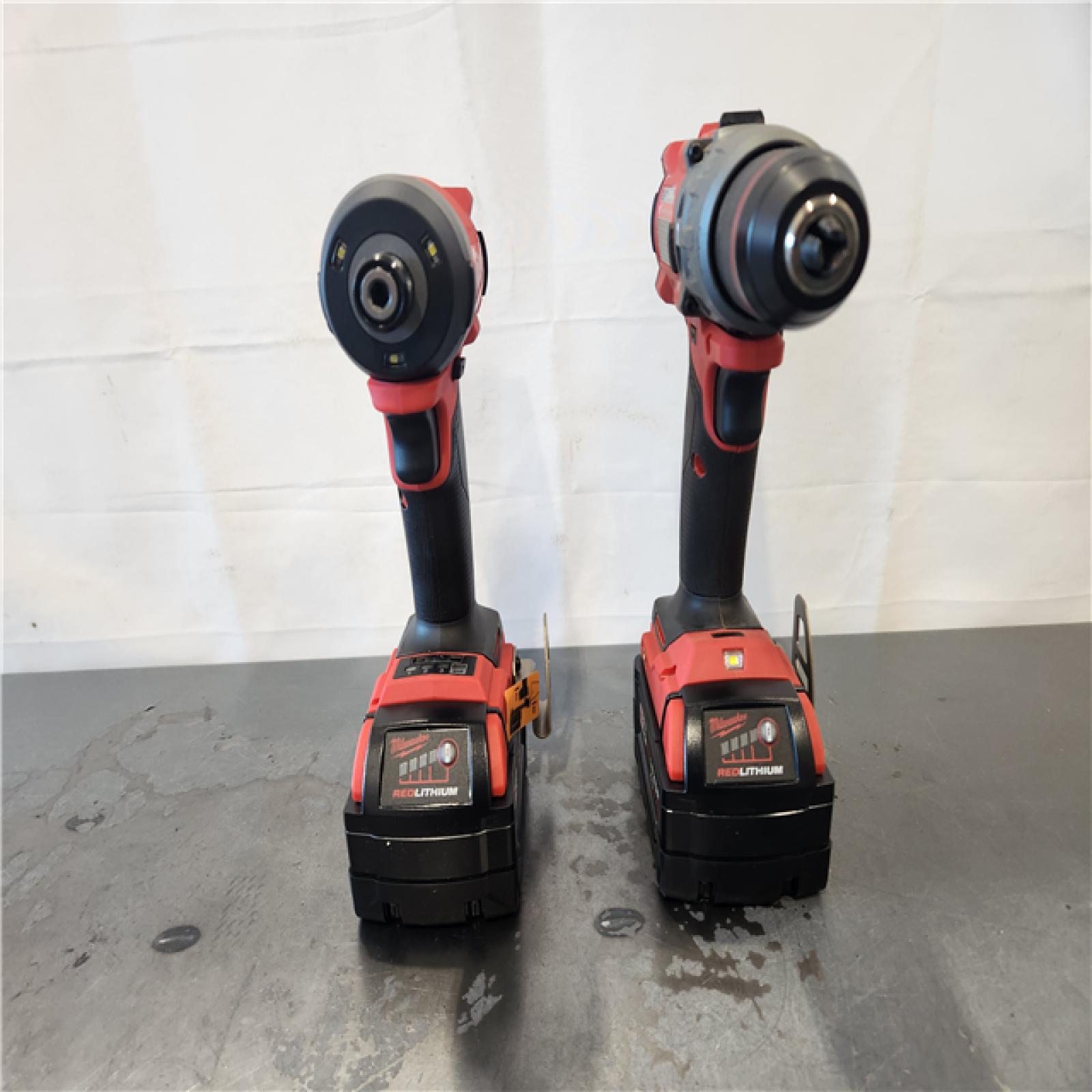 AS-IS- Milwaukee FUEL 18V Lithium-Ion Brushless Cordless Hammer Drill and Impact Driver Combo Kit