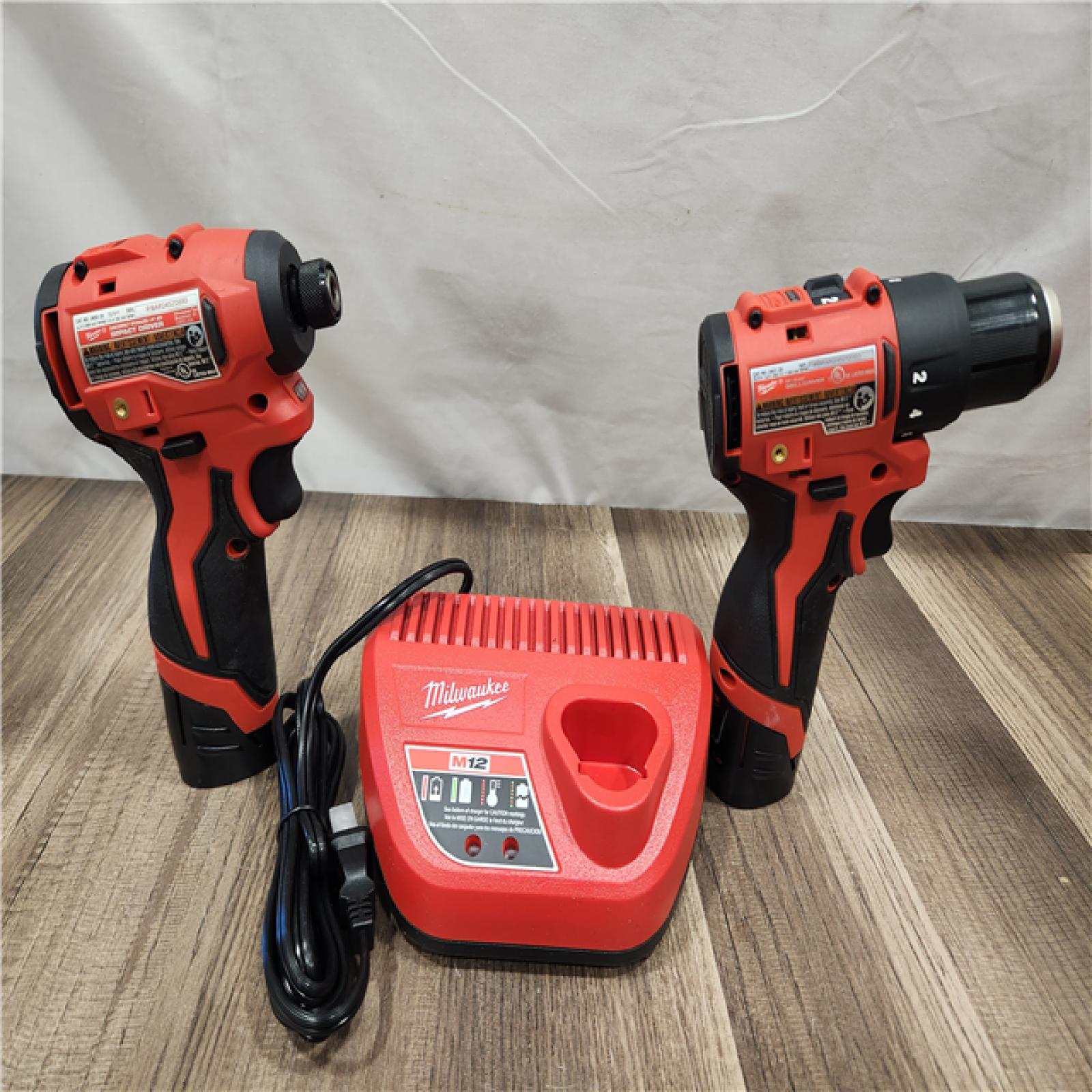 AS-IS- Milwaukee M12 Cordless Brushless 2 Tool Combo Kit