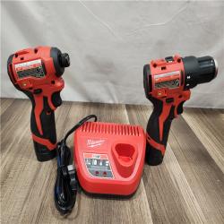 AS-IS- Milwaukee M12 Cordless Brushless 2 Tool Combo Kit