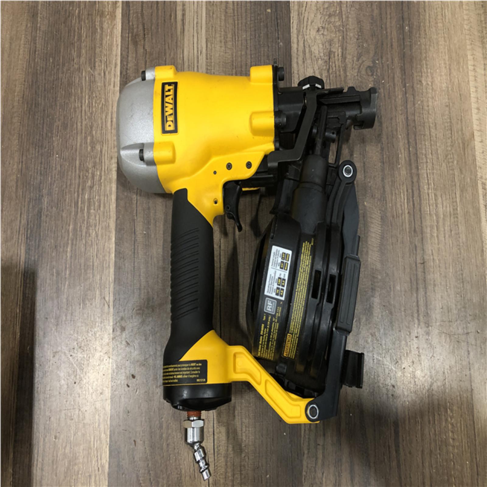 AS-IS DEWALT 1-3/4 in. 15 Degree Pneumatic Coil Roofing Nailer
