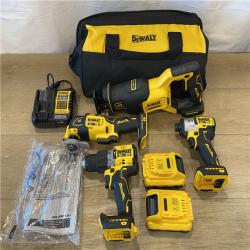 AS-IS DEWALT 20V MAX Lithium-Ion Cordless 4-Tool Combo Kit