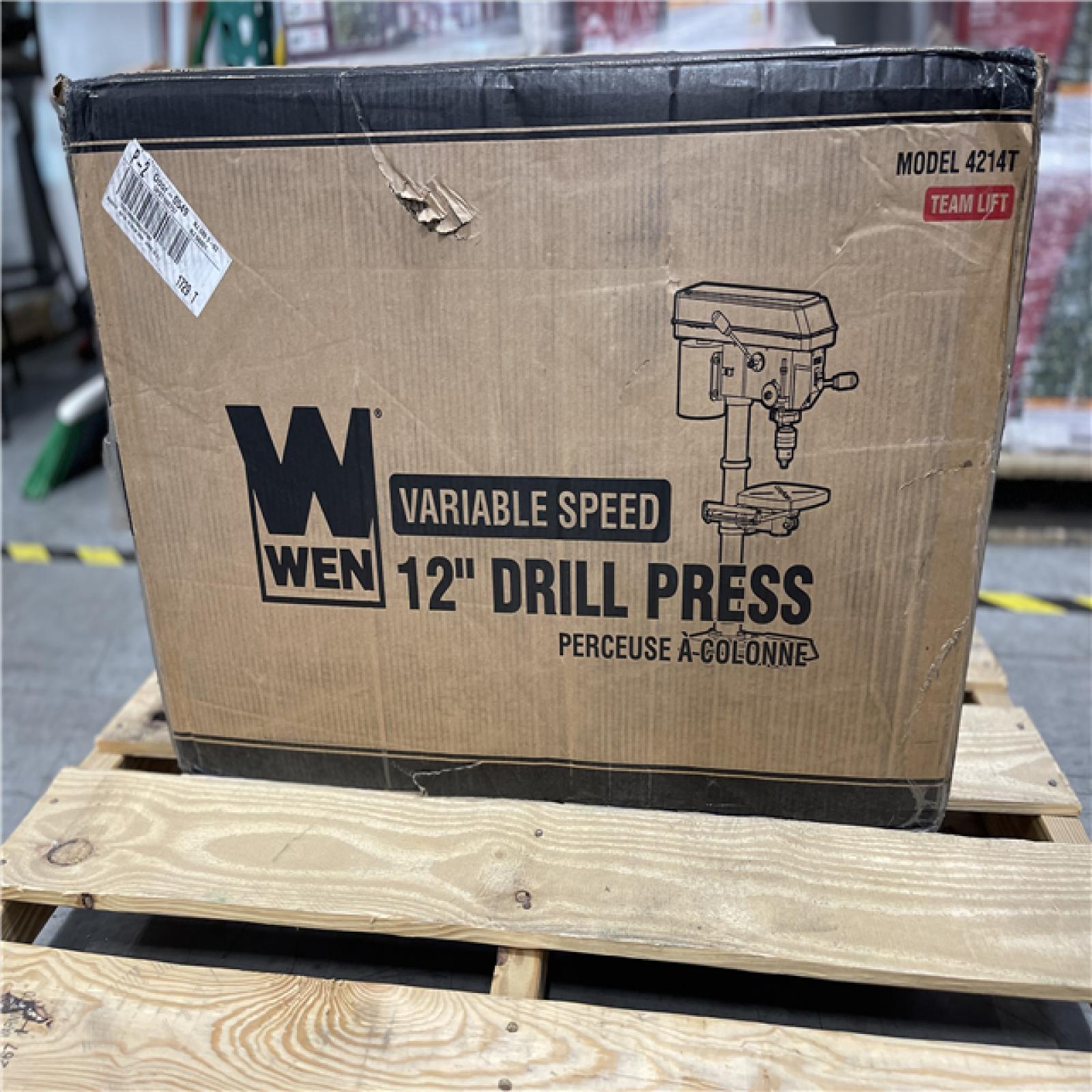 AS-IS- WEN 5-Amp 12 in. Variable Speed Cast Iron Benchtop Drill Press