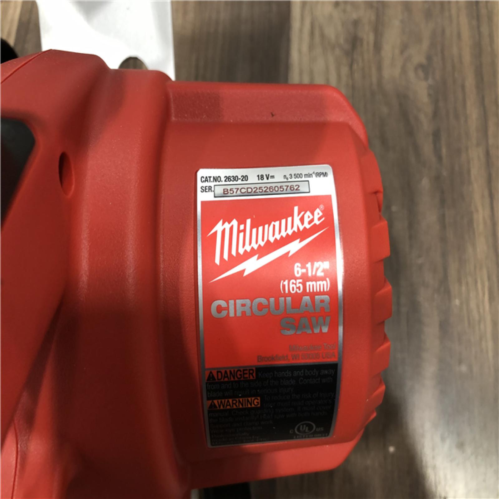AS-IS Milwaukee 18V Lithium-Ion Cordless 6-1/2 in. Circular Saw (Tool-Only)