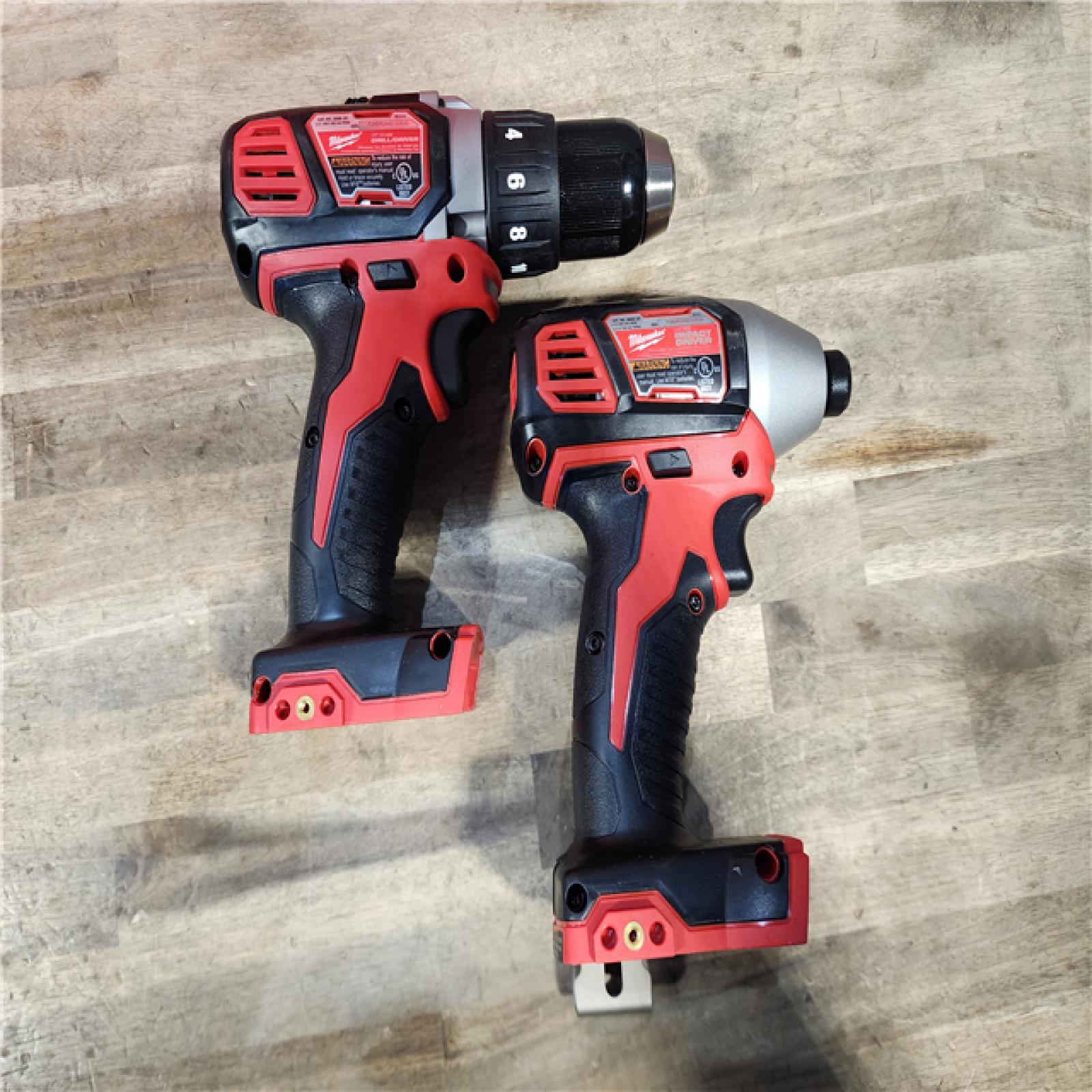 HOUSTON LOCATION - AS-IS Milwaukee 18V Cordless Brushed 2-Tool Drill/Driver and Impact Driver Kit
