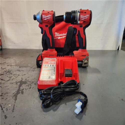 AS-IS- Milwaukee M18 Compact Brushless 2-Tool Combo Kit
