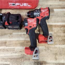 HOUSTON LOCATION - AS - IS Milwaukee FUEL 18V Lithium-Ion Brushless Cordless Hammer Drill and Impact Driver Combo Kit