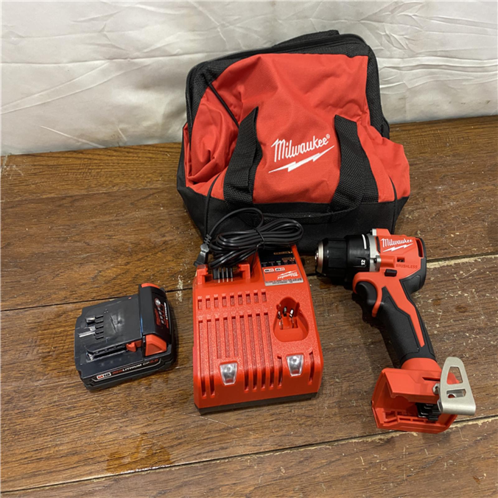 AS-IS Milwaukee M18 Compact Next Gen 1/2 in. Brushless Cordless Drill/Driver Kit (Battery & Charger)