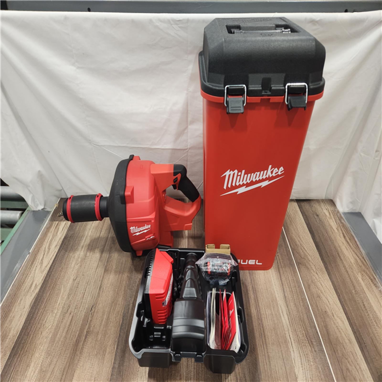 AS-IS- Milwaukee M18 FUEL Drain Snake with CABLE DRIVE Kit