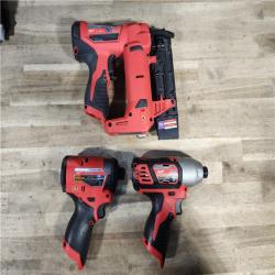 HOUSTON LOCATION - AS-IS Milwaukee 3 Tool Combo Kit W/ (2) Battery & Charger