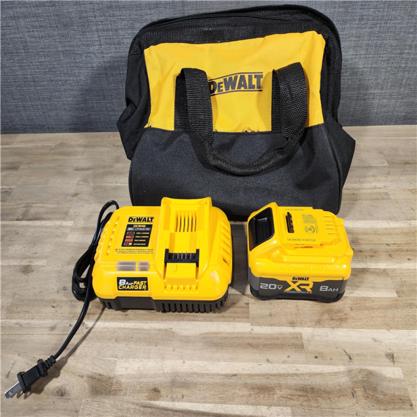 HOUSTON LOCATION - AS-IS DEWALT 20V XR Lithium-Ion Cordless Hammer Drill Kit with 8.0 Ah Battery, Charger and Kit Bag