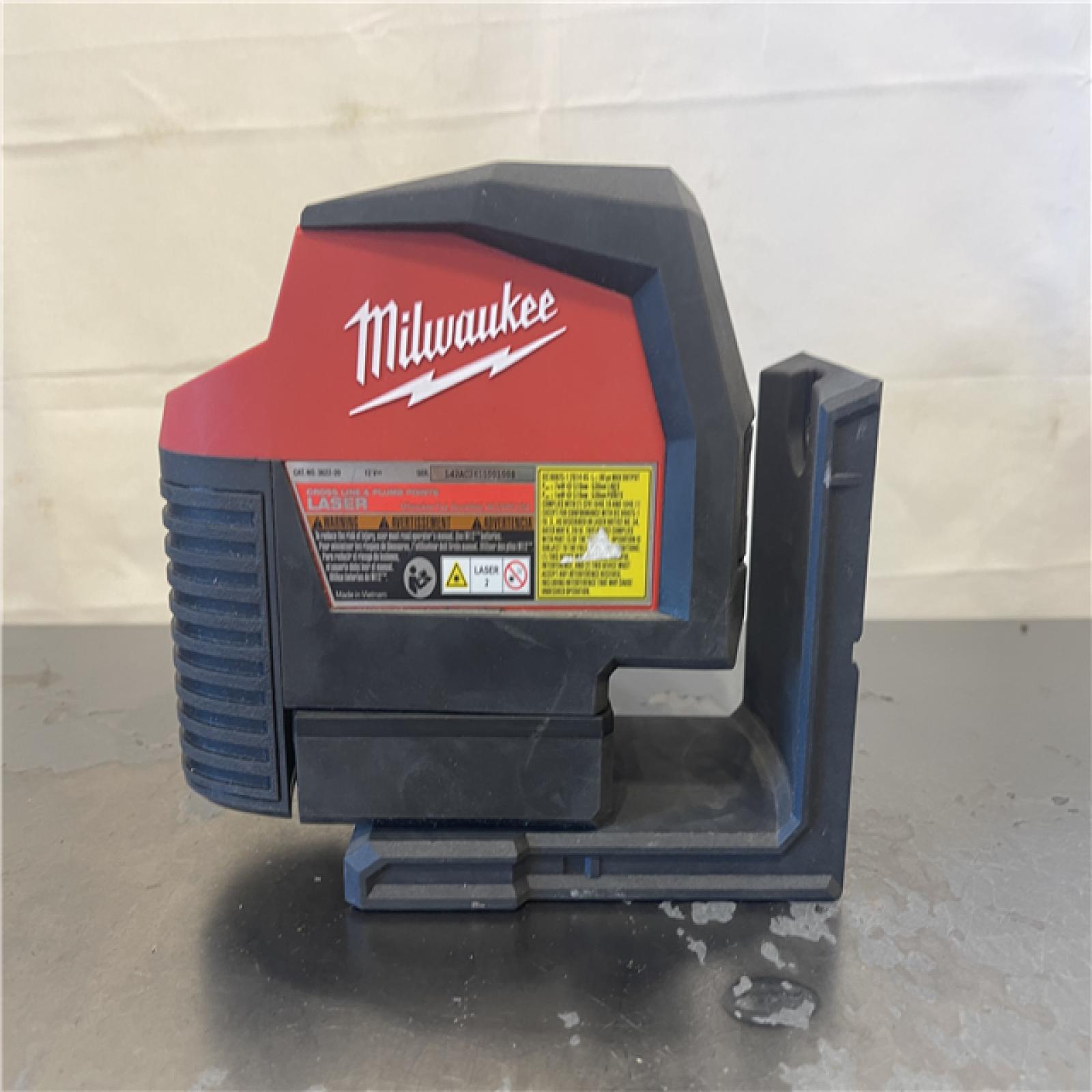 AS-IS- M12 12-Volt Lithium-Ion Cordless Green 125 Ft. Cross Line and Plumb Points Laser Level (Tool-Only)