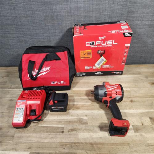 HOUSTON LOCATION - AS-IS Milwaukee M18 1/2 in. Cordless Brushless High Torque Impact Wrench Kit (Battery & Charger)