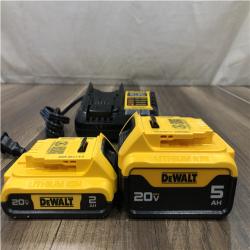 AS-IS DEWALT 20V MAX Lithium-Ion Battery Kit with 5.0Ah and 2.0Ah Battery and Charger