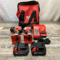 AS-IS Milwaukee 18V Lithium-Ion Brushless Cordless Compact Drill/Impact Combo Kit
