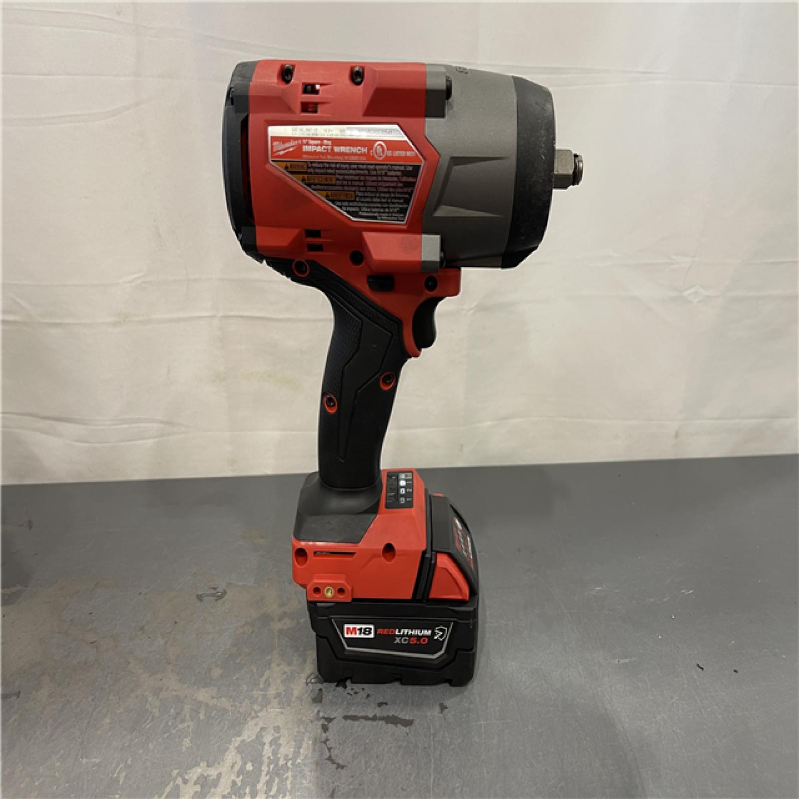 AS-IS - Milwaukee M18 FUEL 18V Lithium-Ion Brushless Cordless 1/2 in. Impact Wrench w/Friction Ring Kit