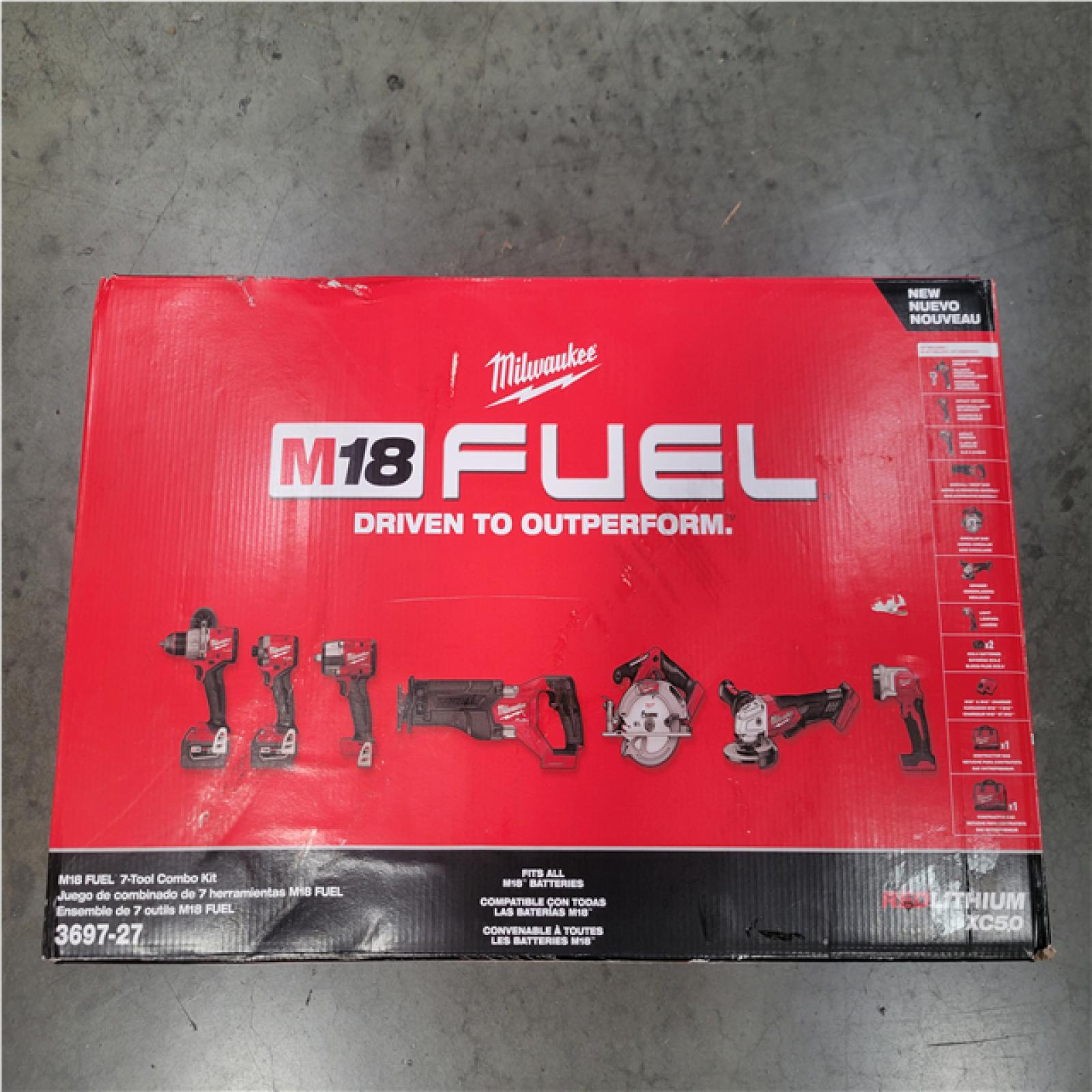 CALIFORNIA AS-IS MILWAUKEE M18 FUEL 7-TOOL COMBO KIT
