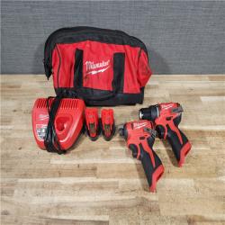 HOUSTON LOCATION - AS - IS Milwaukee 2 Tool Combo Kit W/ (2) Battery & Charger