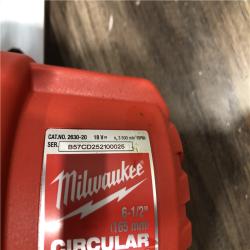 AS-IS Milwaukee M18 18V Lithium-Ion Cordless 6-1/2 in. Circular Saw (Tool-Only)