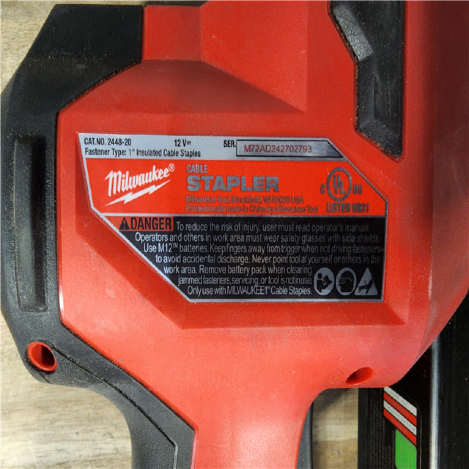 HOUSTON LOCATION - AS-IS Milwaukee M12 Cable Stapler (TOOL ONLY)