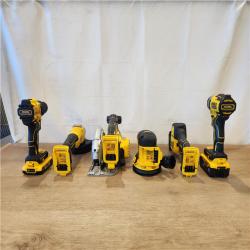 AS-IS- DEWALT 20V Lithium-Ion Cordless 6-Tool Combo Kit with 5.0 Ah and 2.0 Ah Batteries  Charger and Tough System 2.0 Rolling Toolbox