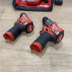 AS-IS Milwaukee FUEL 12-Volt Lithium-Ion Brushless Cordless Hammer Drill and Impact Driver Combo Kit
