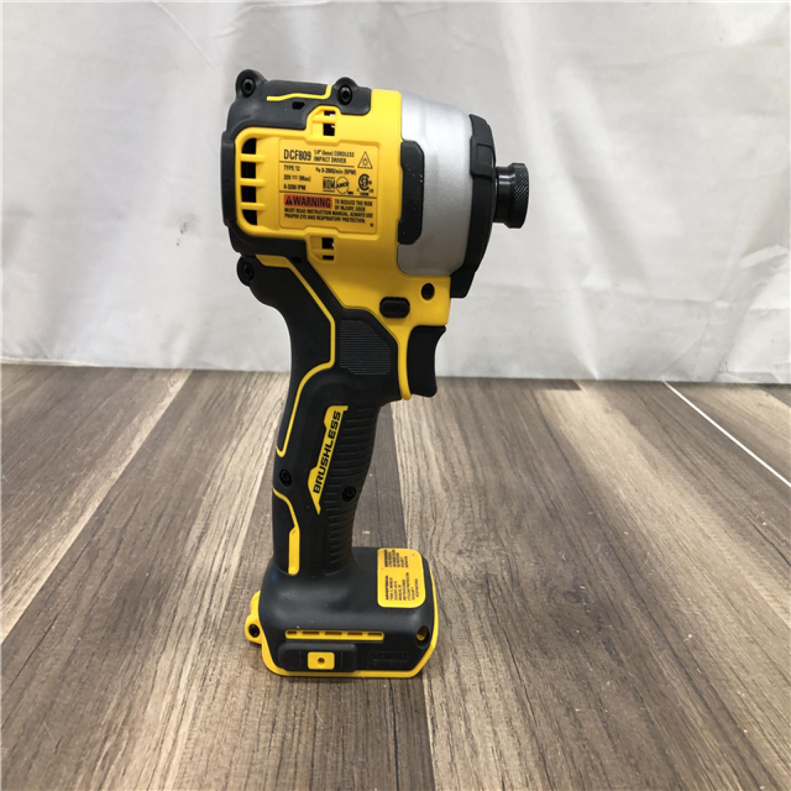 AS-IS DEWALT ATOMIC 20V MAX Cordless Brushless Compact 1/4 in. Impact Driver (Tool Only)