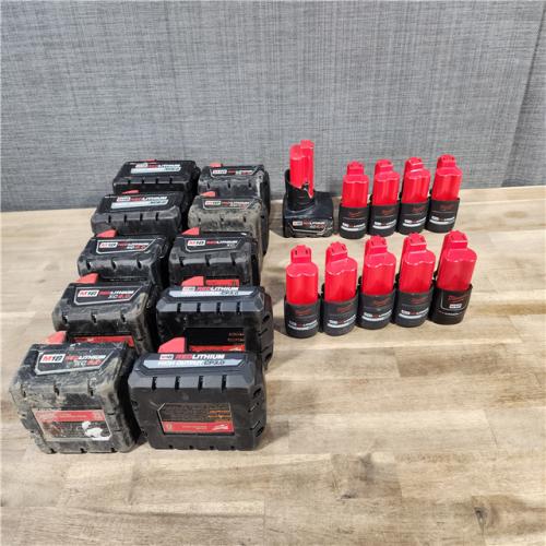 HOUSTON LOCATION - AS-IS MILWAUKEE BATTERY PACK QTY - 20