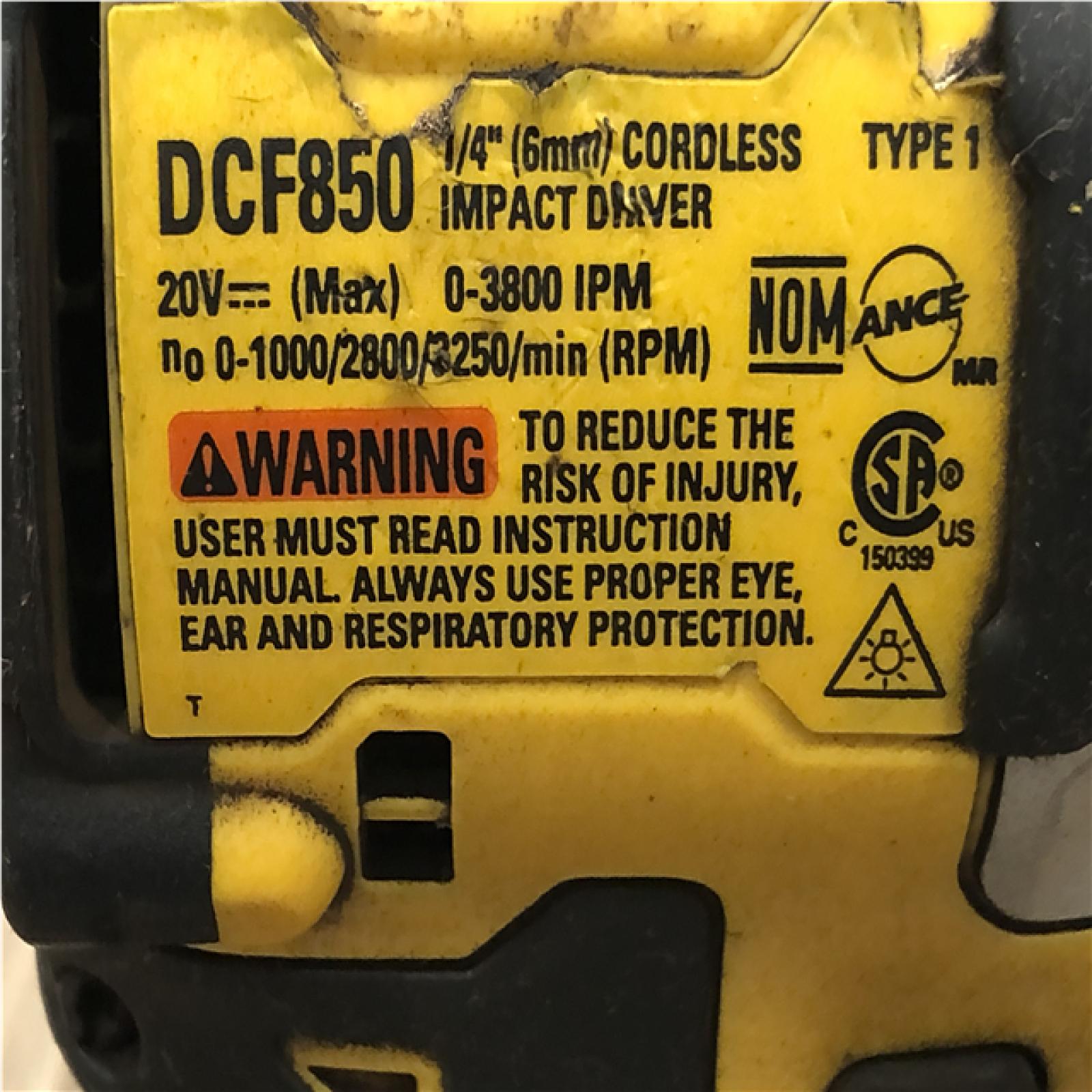 AS-IS DEWALT ATOMIC 20V MAX Cordless Brushless Compact 1/4 in. Impact Driver (Tool Only)
