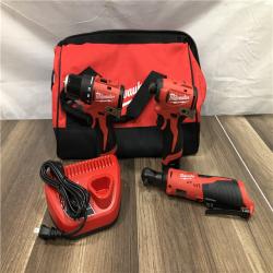 AS-IS Milwaukee 12-Volt Lithium-Ion Brushless Cordless Subcompact Drill &Impact Driver Combo Kit