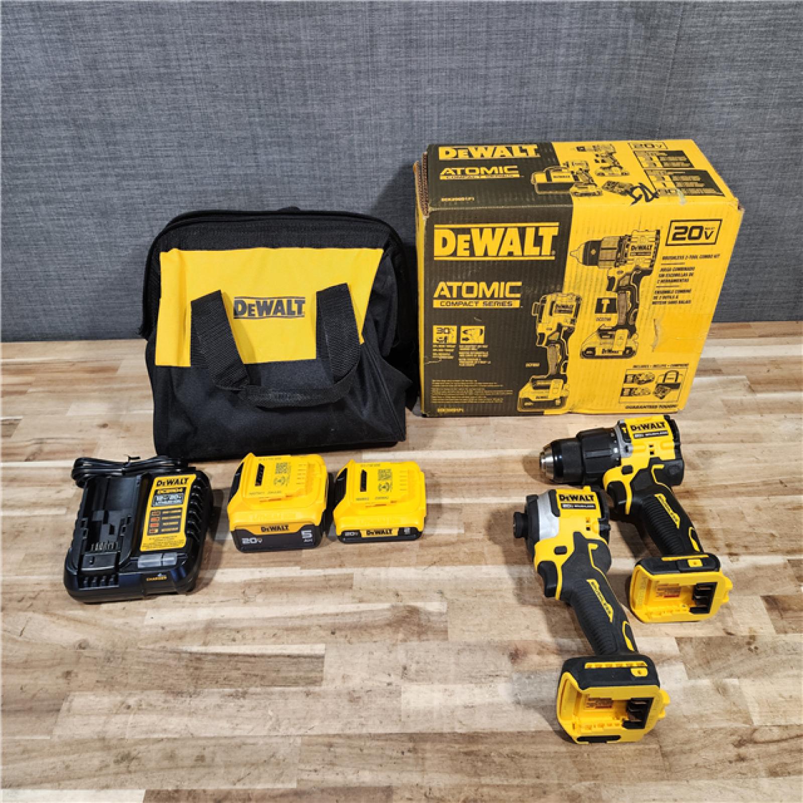 HOUSTON LOCATION - AS-IS DEWALT ATOMIC 20V MAX Lithium-Ion Cordless 2-Tool Combo Kit