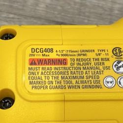 AS-IS DEWALT 20V MAX Cordless Brushless 4-1/2 in. Angle Grinder with Paddle Switch (Tool Only)