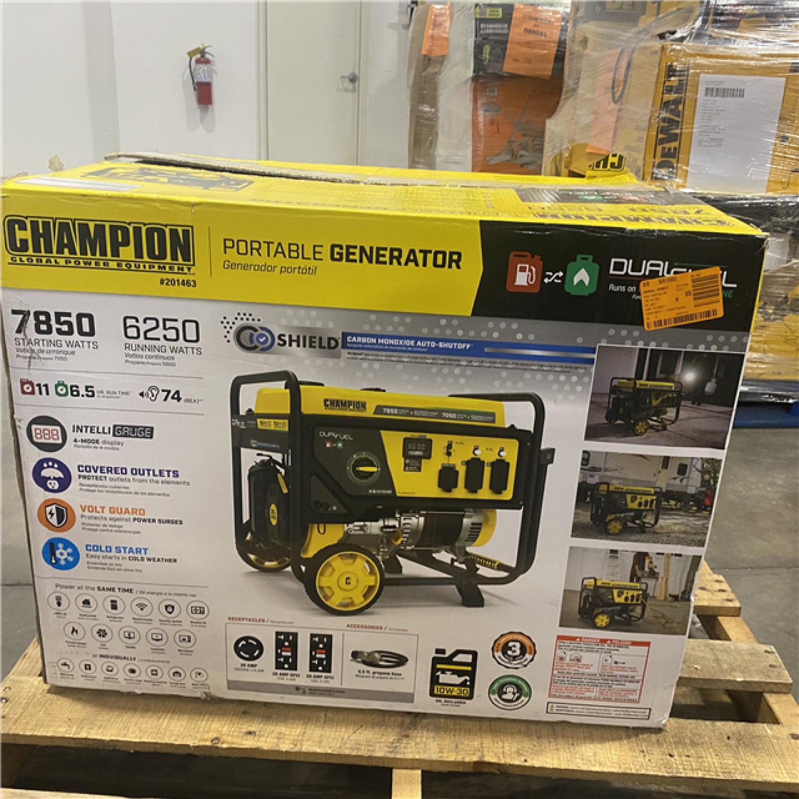 Dallas Location - As-Is Champion 201463 7850W Dual Fuel Generator
