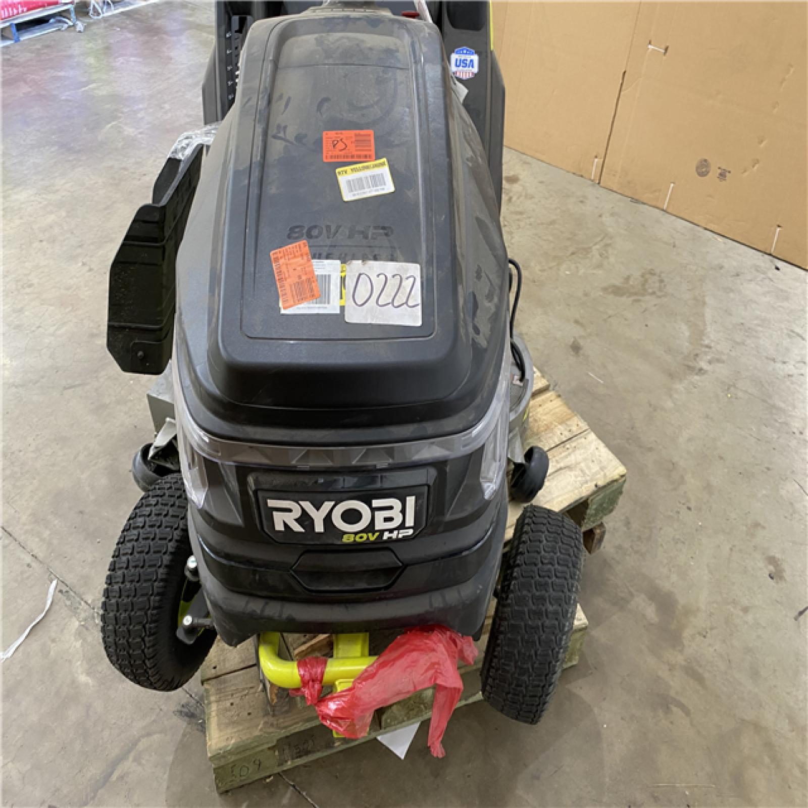Houston Location AS IS - Ryobi 80v 42in, Cutting Width Riding Mower