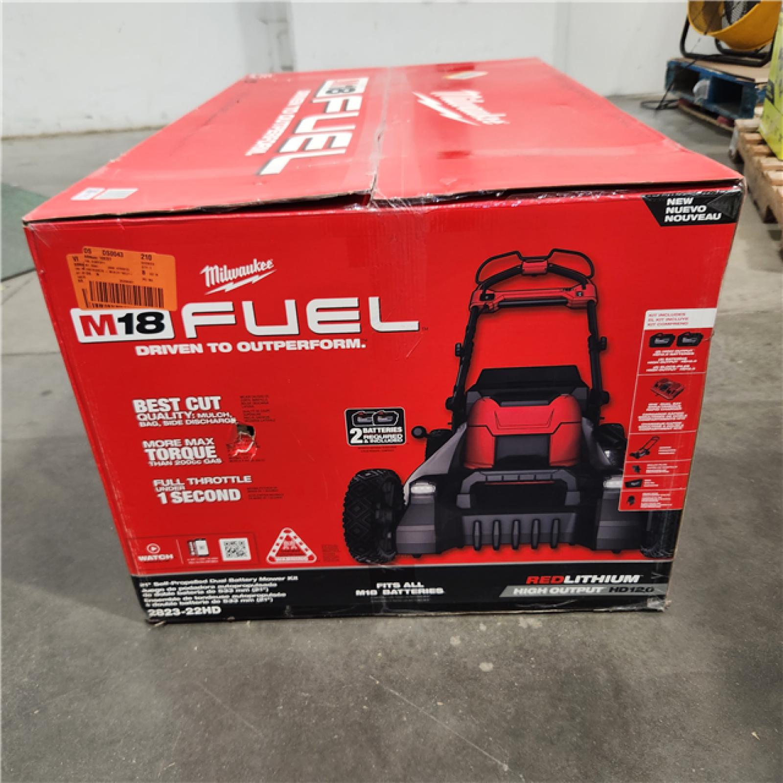 AS-IS Milwaukee M18 FUEL Brushless Cordless 21 in. Dual Battery Self-Propelled Mower W/(2) 12.0Ah Battery and Rapid Charger
