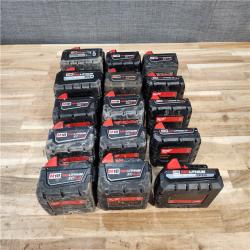 HOUSTON LOCATION - AS-IS MILWAUKEE BATTERY PACK QTY - 15
