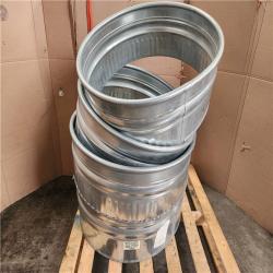 Phoenix AS-IS Behlen Country 36 in. x 12 in. Round Galvanized Steel Wood Fire Ring Pallet (6-Rings)