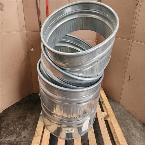Phoenix AS-IS Behlen Country 36 in. x 12 in. Round Galvanized Steel Wood Fire Ring Pallet (6-Rings)