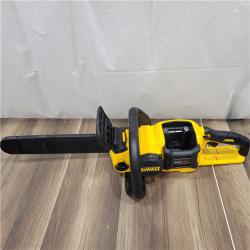 AS-IS  DEWALT  FLEXVOLT 60V MAX 16in. Brushless Cordless Battery Powered Chainsaw Kit with (1) FLEXVOLT 2 Ah Battery & Charger