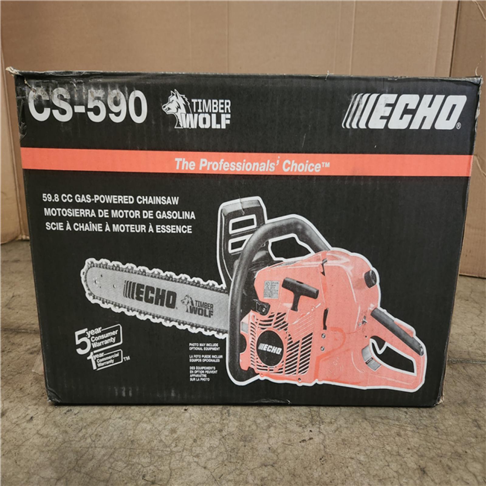 Phoenix NEW ECHO 20 in. 59.8 cc Gas 2-Stroke Rear Handle Timber Wolf Chainsaw