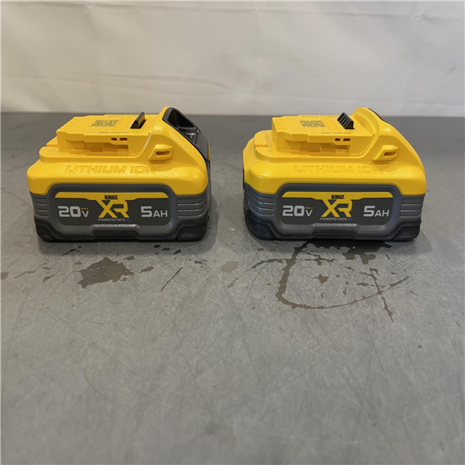 AS-IS - DEWALT POWERSTACK 20V Lithium-Ion 5.0Ah Battery Pack (2 Pack)