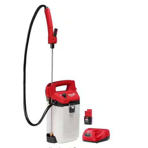 NEW! - Milwaukee M12 12-Volt 2 Gal. Lithium-Ion Cordless Handheld Sprayer Kit with 2.0 Ah Battery and Charger