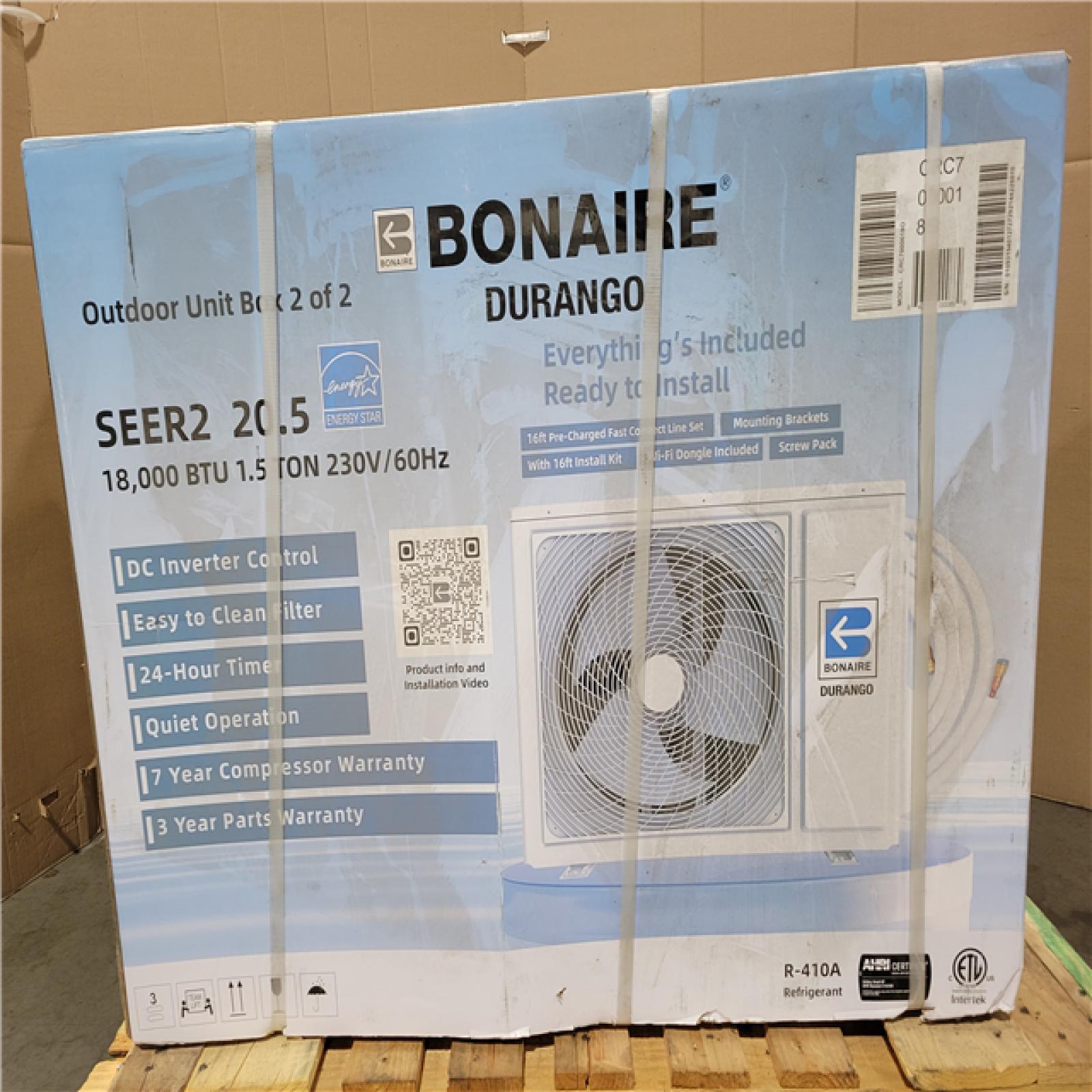 California NEW Bonaire Durango Split Air Conditioner (Damaged Boxes)