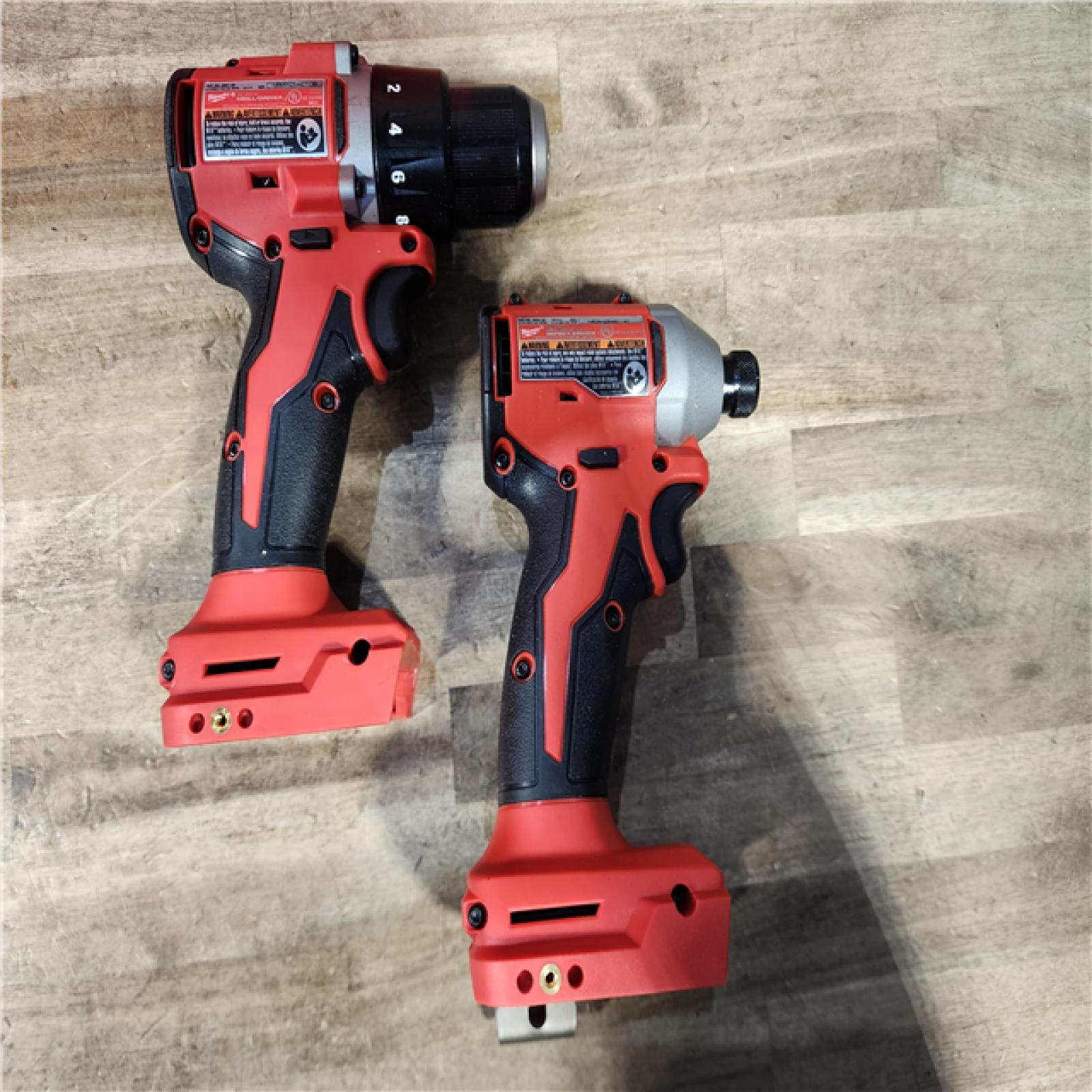 HOUSTON LOCATION - AS-IS Milwaukee M18 18V Lithium-Ion Brushless Cordless Compact Drill/Impact Combo Kit (2-Tool) W/(2) 2.0 Ah Batteries  Charger & Bag